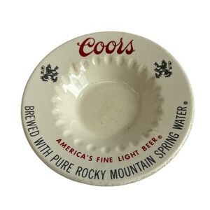 Coors Beer Ashtray Ceramic Bar‎ Decor Advertising Collectible